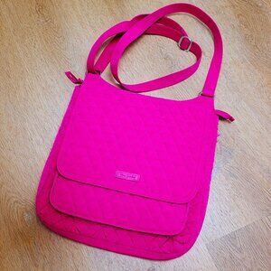 Vera Bradley NWT Hipster Crossbody Mailbag Purse Satchel Fuchsia NEW